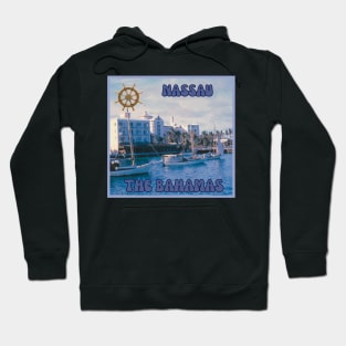 1960S Harbor Sailboat Scene in Nassau, Bahamas Hoodie